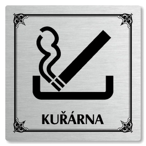 Kuřárna, 148x148mm, stříbrná, Nebraska